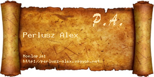 Perlusz Alex névjegykártya
